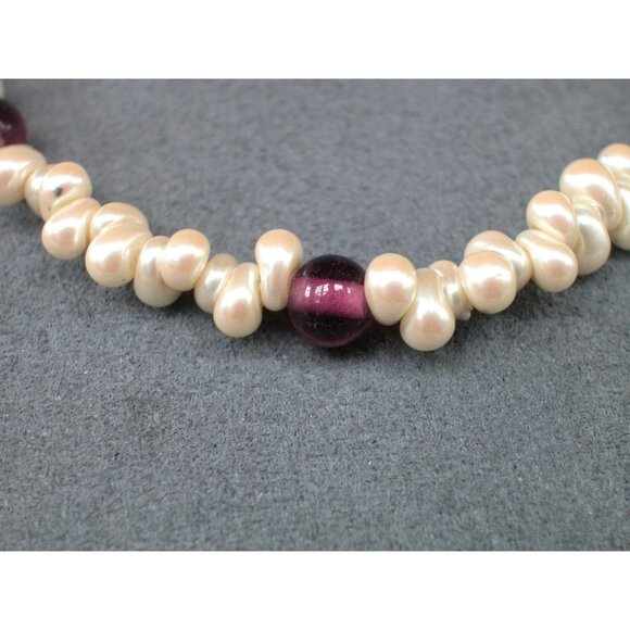 Honora Pearl & Purple Beaded Necklace - Picture 2 of 3